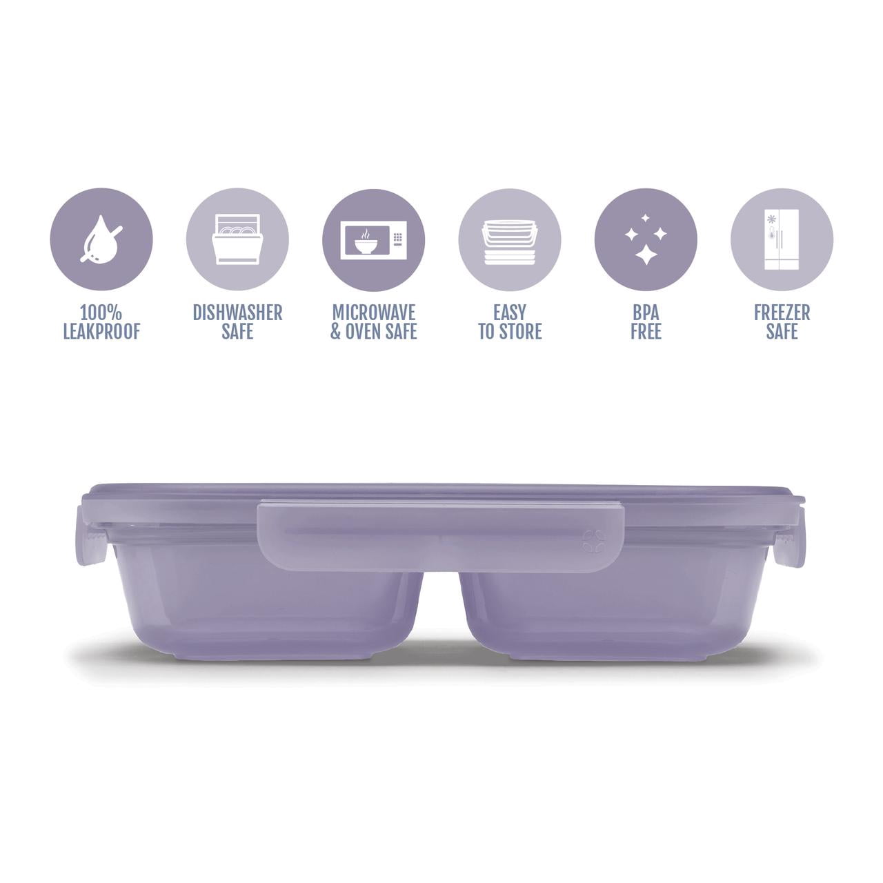 Ensemble de contenants à collation en plastique Ello Snap & Nest de 8 pièces de 2 tasses, Horizon Paste