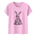 thumbnail image 5 of Tauxra Hauts d'Été à Manches Courtes pour Femmes, T-Shirts à Col Rond pour Femmes, Blouse T-Shirt Décontractée à Imprimé de Pâques, 5 of 5