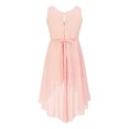 thumbnail image 2 of Oyolan Robe Sans Manches à Paillettes et Strass pour Enfants, Robe de Demoiselle d'Honneur en Chiffon, Robe de Fête de Mariage, Robe de Bal, Rose 12, 2 of 7