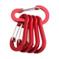 thumbnail image 1 of relayinert 5pcs Stainless Steel Large Carabiner Clips With High Tensile Strength Durable And Functional Shiny red, 1 of 6