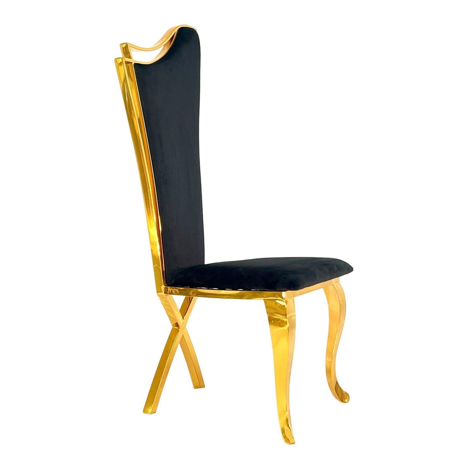 Chaise de salle à manger canadienne en or Maroc (Ensemble de 2)