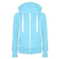 thumbnail image 1 of TIMIFIS Chandail à Capuchon à Manches Longues pour Femmes, Veste de Survêtement Zippée avec Poches - Bleu - 8 - Lfall, 1 of 2