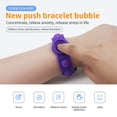 thumbnail image 3 of Jouet Dimple Anti-Stress Réglable à Bulles Pop Dimple Push Pop Bracelet en Silicone Lavable Jouet Anti-Stress, Violet, 3 of 7