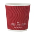 thumbnail image 1 of Double Wall Cup, 4oz, Red, 100 Pack, 1 of 1
