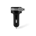 thumbnail image 1 of Aluratek 4.8A Car Charger with Built-in Lightning Rolling Ribbon Cable and USB Charging Port, 1 of 4