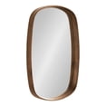 thumbnail image 1 of Kate and Laurel Prema Soft Round Rectangle Modern Wall Mirror, Walnut Brown, 20 x 30, Framed Round Rectangular Mango Wood Mirror for Minimal Home Decor, 1 of 9