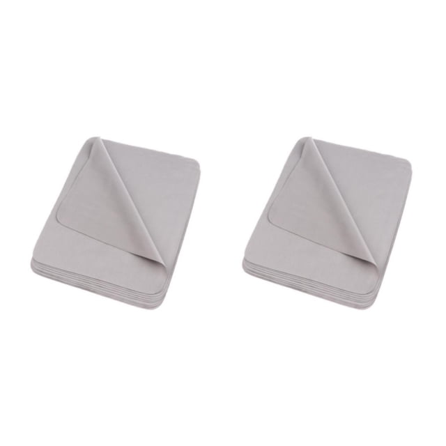Decodeary 10 Pieces Microfiber Eyeglasses Camera Lens Cell Phones Cleaning Cloth Gray 2Set