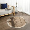 thumbnail image 4 of Langgg Tapis en Jute Doux pour Aire, Design Tressé à Pompons, Coussin de Chaise, Table Basse pour Bureau, Tapis Rond en Jute, Tapis Jeté, Paillasson 45 cm, 4 of 9