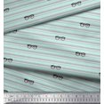thumbnail image 3 of Soimoi Green Poly Georgette Fabric Text & Goggles Stripe Fabric Prints By Yard 42 Inch Wide, 3 of 5