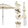 thumbnail image 4 of Yescom 11 Ft 3 Tier Patio Umbrella with Solar Powered LED Crank Tilt Button, 4 of 11
