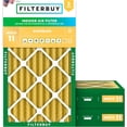 thumbnail image 1 of Filterbuy 15x30x4 MERV 11 (MPR 1200) Allergen Defense, Pleated HVAC AC Furnace Air Filters (3-Pack), 1 of 8