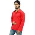 thumbnail image 1 of Atasi Kurta Pêche pour Homme Chemise à Col Roulé Col Ethnique Indien Vêtements-Grand, 1 of 5