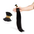thumbnail image 4 of MesaSe Extensions de Cheveux Humains 100 Brins Pré-Liés Stick Kératine Vrai Remy Cheveux Lisses, 4 of 5
