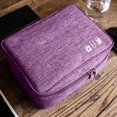 thumbnail image 4 of Waterproof Data Cable Storage Bags Travel Gadget Wires Organizer Zipper Pouch (Black), 4 of 6