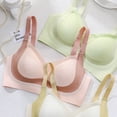 thumbnail image 3 of cfhntfmh Wireless Bras for Women Soft V Neck High Supports Color Block Full Coverage Bras Breathable No Underwire Bralettes, 3 of 3