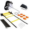 thumbnail image 4 of Football Speed Training Set for Soccer Football Ladder Resistance Running Parachute Sports Cones Metal Pegs, 4 of 8