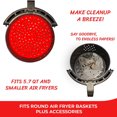 thumbnail image 4 of Doublure Réutilisable pour Friteuse à Air Chaud, Silicone Antiadhésif, Tapis de Panier Résistant à la Chaleur, Papier, Pâtisserie, Cuisine, Gadgets de Cuisine, Articles pour la Maison, Rouge, 9 Pouces, 4 of 6