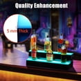 thumbnail image 3 of 30 Inch 2-Tier LED Liquor Bottle Display Shelf – Wall-Mounted Acrylic Bar Shelf, Multicolor Lighting, RF Remote & App Control, Music Synchronize, Wireless – Home/Commercial Bar Storage, Rectangle, 3 of 7