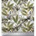 thumbnail image 1 of Soimoi Rayon Fabric Leaves & Lemur Animal Decor Fabric Printed Yard 42 Inch Wide, 1 of 3