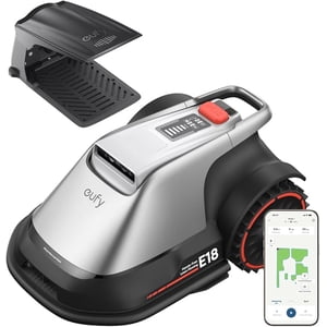eufy E18 Robot Lawn Mower, Auto Mapping, Max 0.3 Acres, Vision Navigation Lawn Mower, Multi-Zone Management, Electric Robotic Lawnmower with AI Obstacle Avoidance, Gray