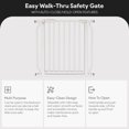 thumbnail image 2 of BalanceFrom Easy Walk-Thru Baby Safety Gate for 29.1”-33.8” Opening, 30” Tall, White, 2 of 12
