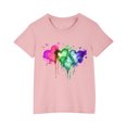 thumbnail image 2 of LSLJS T-shirt en Coton pour Garçons et Filles, Mode Mignon Col Rond Imprimé Tee Manches Courtes, Vêtements d'Été pour Filles, 2 of 5