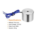 thumbnail image 3 of Solénoïde Rond Électroaimant DC 12V 180N 44LB/20Kg Aimant Électrique pour Équipement d'Automatisation, 3 of 6