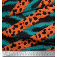 thumbnail image 3 of Soimoi Green polyester Crepe Fabric Leopard & Wild Animal Skin Decor Fabric Printed BTY 52 Inch Wide, 3 of 3