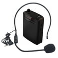 thumbnail image 1 of Graflsoa Rechargeable Portable Voice Amplifier with Wired Microphone, MP3 Support, and Adjustable Belt for Teaching, Singing, and Outdoor Use - Black, 1 of 6