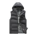 thumbnail image 1 of DPTALR Men's Heated Vest, Dual Control Nine Heating Zones, USB Charging Model Zipper Hooded Sleeveless Cotton Jersey, Rugby Print Heated Cotton Jersey, 1 of 3