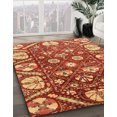 thumbnail image 2 of Ahgly Company Tapis d'Intérieur Carrés Abstraits Rouges Abstraits pour Aire, 7 Pieds Carré, 2 of 6