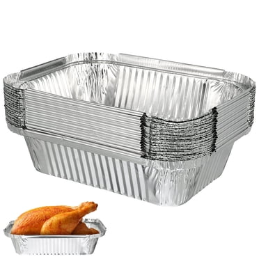DEBGFS 20 Pcs Aluminum Pans Food Containers Foil Trays Takeaway Containers Tin Foil Tray