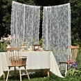 thumbnail image 4 of Elegant Lace Window Curtain for Living Room and Bedroom French Style Semi Lace Drapery with Curtain Rod Hole Polyester Fabric Light Filtering Home Curtain, 4 of 7
