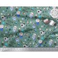 thumbnail image 2 of Soimoi Velvet Fabric Planet,Rocket & Astronaut Animals Cartoon Printed Craft Fabric by The Yard 58 Inch Wide, 2 of 3