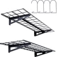 thumbnail image 1 of Garage Storage Shelving  Pack  x ft Heavy Duty Garage Shelves Wall Mounted  lbs Load Capacity(Total) Garage Storage Rack Floating Shelves  Suitable for Shop  Shed  Garage Storage, 1 of 2