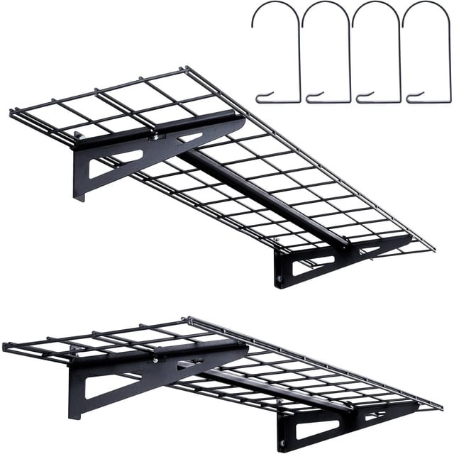 Garage Storage Shelving Pack x ft Heavy Duty Garage Shelves Wall Mounted lbs Load Capacity(Total) Garage Storage Rack Floating Shelves Suitable for Shop Shed Garage Storage