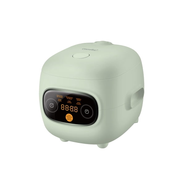COMFEE' Mini Cuiseur à Riz 4 Tasses Cuites/2 Tasses Non Cuites, Cuiseur à Riz Portatif Antiadhésif, Minuterie de 24 Heures, 6 Fonctions, Cuiseur Rapide, Riz Brun, Oa