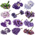 thumbnail image 4 of facefd Plastic Flower Heads Handmade DIY artificial Simulation Bouquet Stamen for Wedding Gift Decoration 6Pcs Type 6, 4 of 5