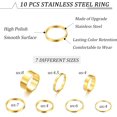 thumbnail image 3 of ORUYROP 3-10 Pcs Knuckle Rings Set Stainless Steel Ring Simple Smooth Finger Stackable Rings Set for Women Plain Band Rings, 3 of 6