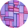thumbnail image 1 of Ahgly Company Tapis d'Intérieur Ronds Transitionnels Lavables à la Machine, Violet Orchidée Foncé, 6 Pieds Rond, 1 of 7