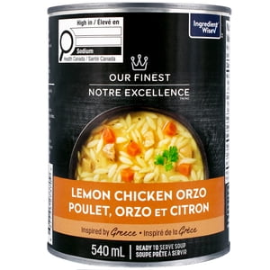 Our Finest Lemon Poulet Orzo prêt à servir soupe