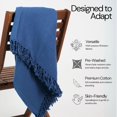 thumbnail image 3 of Twin Couverture 100 % Coton 4 Couches [Bleu Marine], 3 of 15