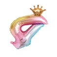 thumbnail image 2 of serony Party Balloon with Gradient Color Birthday Party Decor Aluminum Foil Balloon 32 Inch, Number 4, 2 of 7