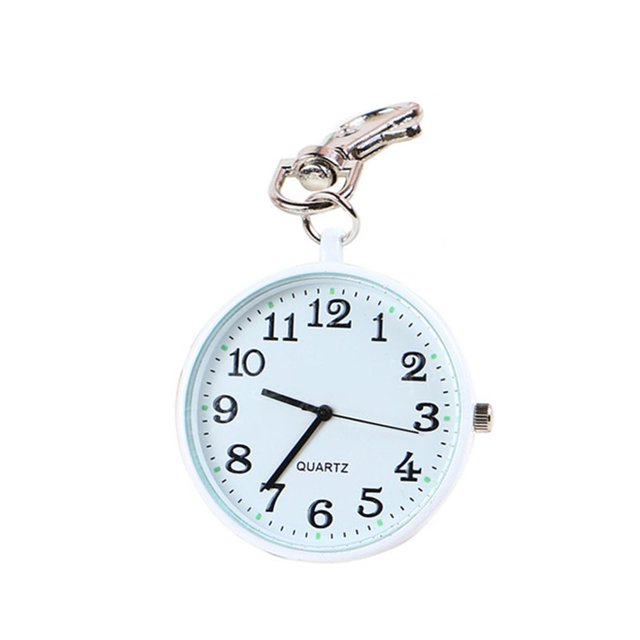 Fashion Unisex Dial Quartz Analog Nurse Medical Keychain Pocket Watch