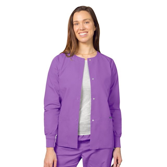 Adar Uniformes Médicaux Universels pour Femmes - Veste d'Échauffement à Col Rond