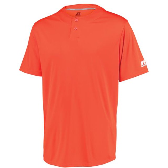 Youth Performance Two-Button Solid Jersey, Burnt Orange - Extra Large