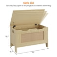 thumbnail image 1 of BeesClover Storage Chest, Storage Bench with Safety Hinge, Wooden Storage Trunk, Flip Top Blanket Storage Chest Trunks, Bench Storage for Entryway, Living Room, Bedroom, 1 of 9