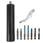 Jeu de tournevis électrique pour Mini avec fonction de forage, 3-Torque 260mAh Kit pilote sans fil pour aluminium en plastique de bois, 8-Piece Outil pour alliages