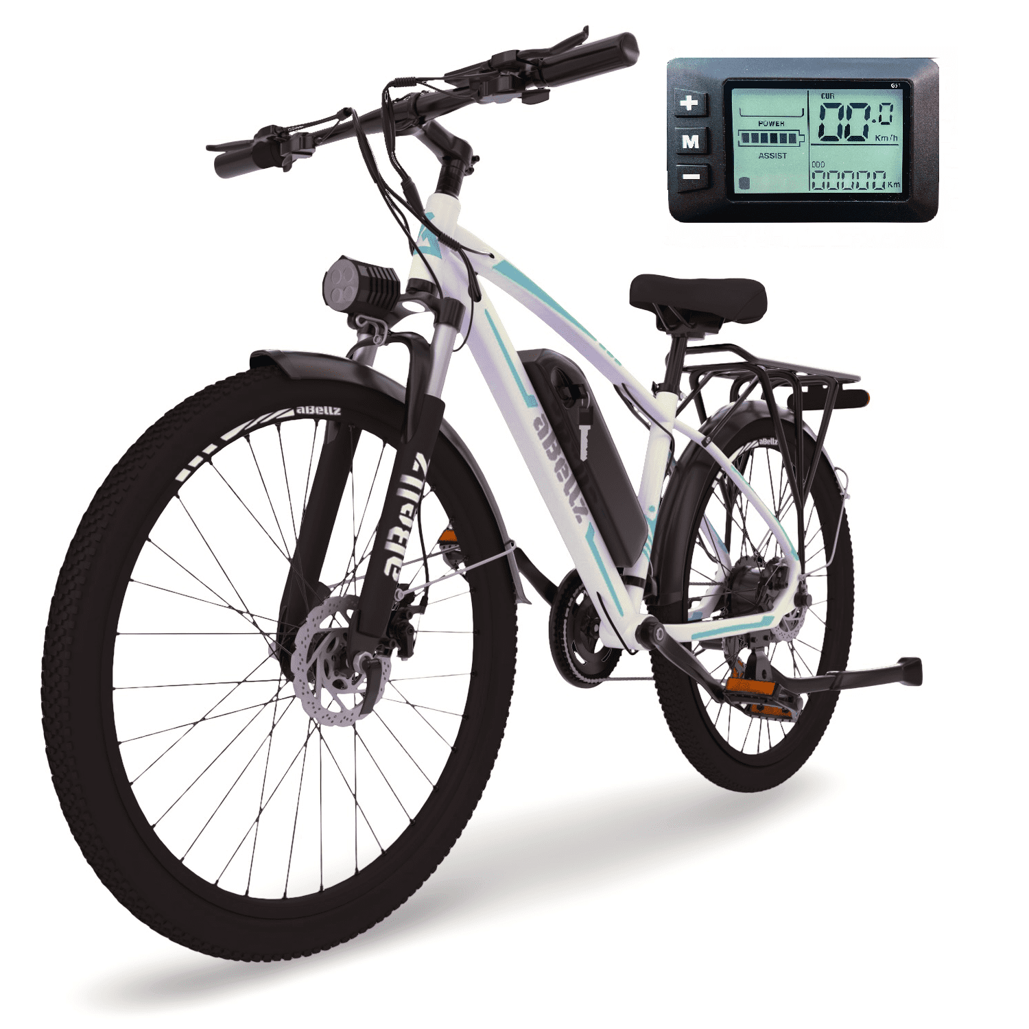 aBellz 26" Electric Bike - 468Wh Removable Battery, 350W Motor,  eBike - Range 95 Km, LCD Display, 32 km/H Top Speed, 17" Aluminum Frame eBike (Ages 16+)