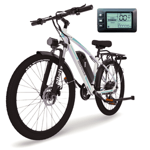 ABellz 26" Vélo électrique - 468Wh Batterie amovible, 350W Moteur, eBike - Portée 95 Km. LCD Affichage, 32 km/H Vitesse maximale, 17" Cadre en aluminium eBike (Âges 16+)